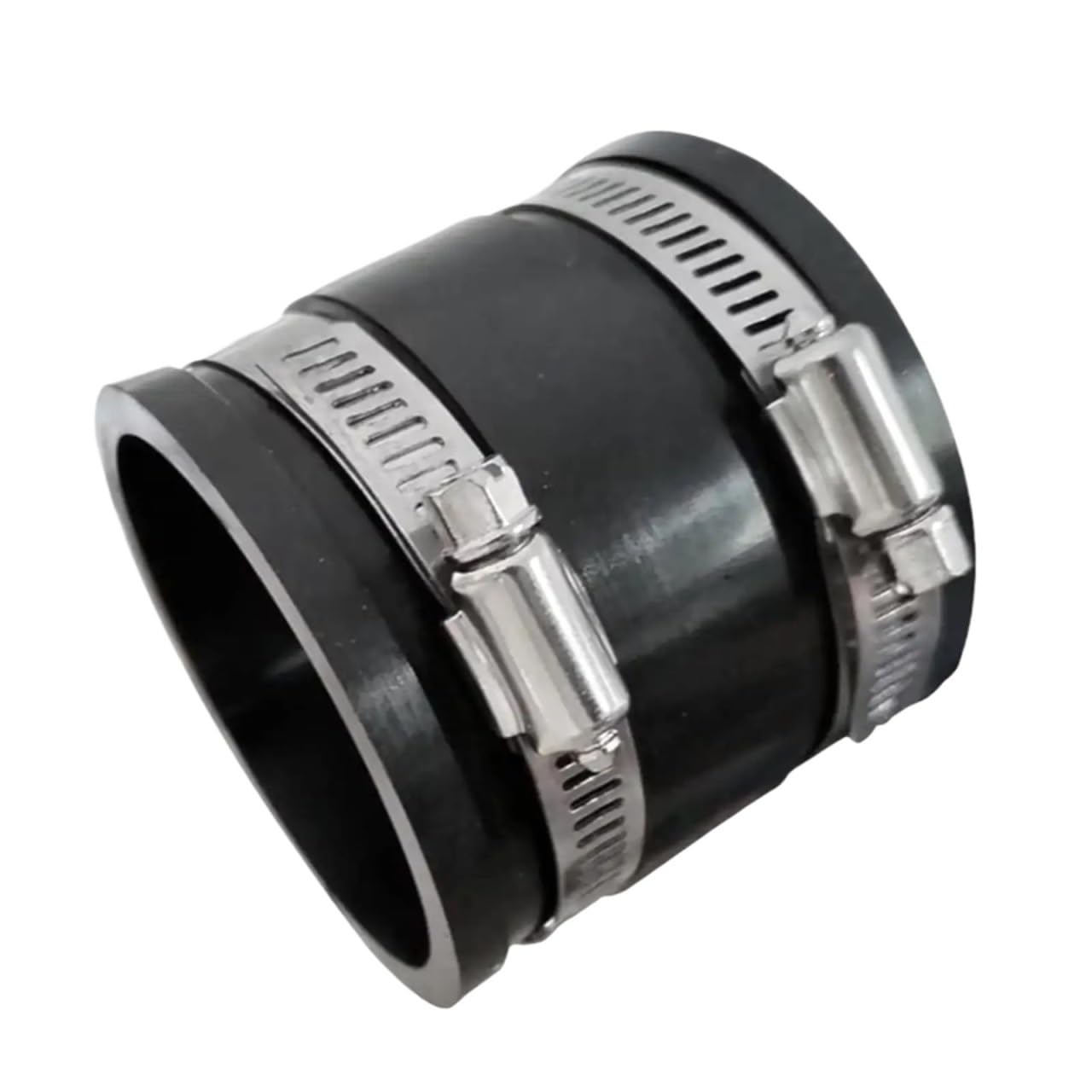 Flexible PVC Pipe Coupling Flexible Cuff Coupler with Clamps Multiuse Replacement Hose Connector Ports(125mmx135mmx70mm)