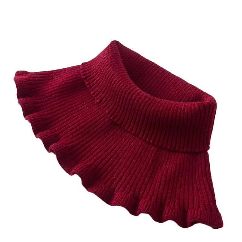 Culuze Knitted Collar Scarves for Women Detachable Fake High Collar Scarves Lapel Wrap Choker for Off Shoulder Clothing2