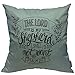 Poszewka na poduszkę z napisem 'The Lord is My Shepherd I Shall Not Want Psalm' biblijny chrześcijański dzwonek biblijny wystrój domu kwadratowa poszewka na poduszkę dla mężczyzn kobiet sypialnia poszewka na poduszkę 50 x 50 cm