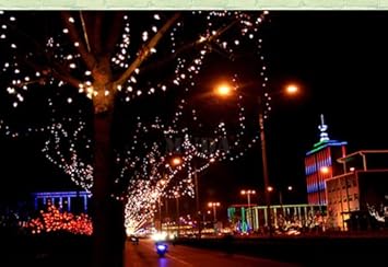 Amazon 家や店舗の装飾に ソーラー Led 100灯 10m 選べる6色 クリスマス イルミネーション ホワイト ライト おもちゃ