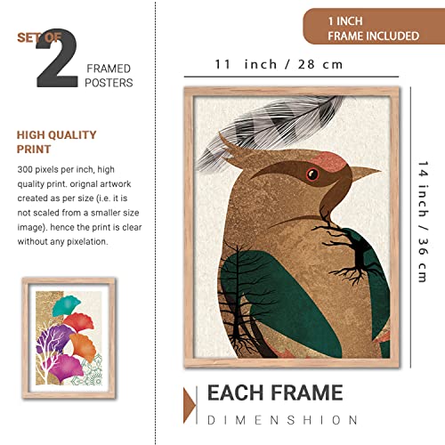 Image of kotart Paintings Set of 4 Modern Art Framed Paintings for Wall Decoration - Framed Wall Posters /Painting for Living Room Bedroom with Frame -Set of 4 (Art 7, Small (10x13 or 10x10 inch))