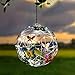 Tassteen Garden Hanging Round Ball Light with Butterfly with Weaving Lamp Solar Decorative Nightlight Outdoor Decorative Metal B
