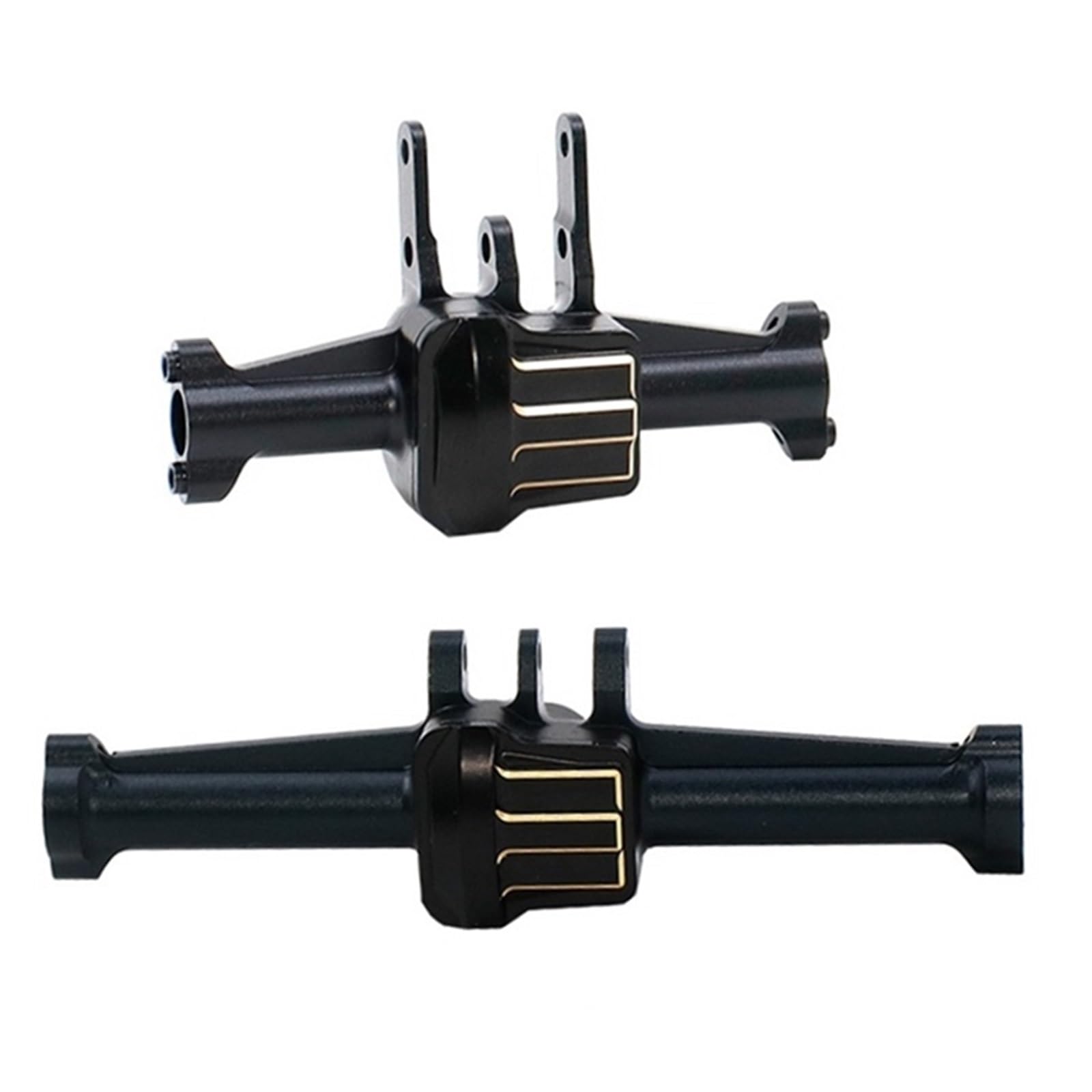 RC Vorder Hinter Achse Für Traxxas Für TRX4M 1/18 RC Crawler Upgrade-Teile, 2-teiliges Metall-Vorder- Und Hinterachsgehäuse Mit Messing-Achsabdeckung