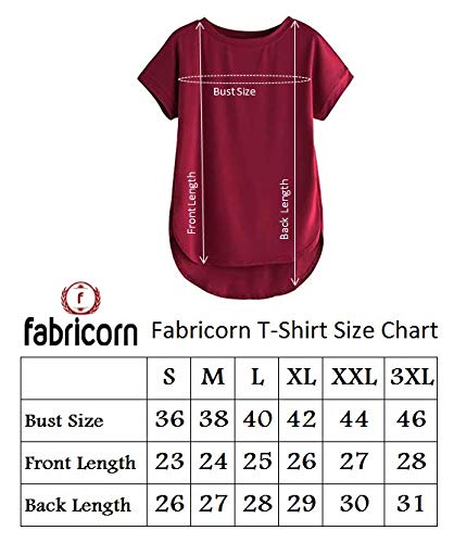 Image of Fabricorn Plain High Low Hem Cotton Tshirt for Women