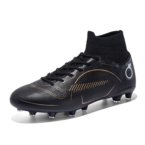Men’s Soccer Cleats Football Boots Turf Indoor/Outdoor Black