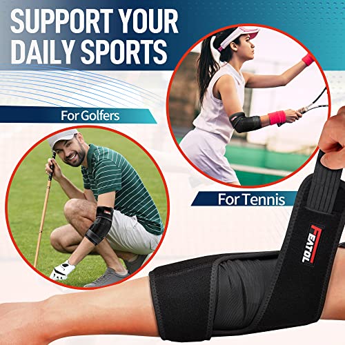 Featol Elbow Brace For Tendonitis And Tennis Elbow Relief For Men And Women, Golfers Elbow Brace With Spring Stabilizer, Tennis Compression Sleeve, Elbow Support For Pain Relief, Ulnar Nerve Entrapment, Epicondylitis And Sports Recovery #TOP5