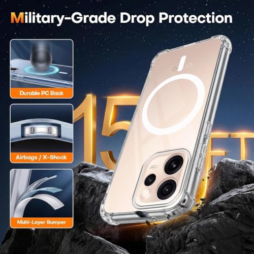 Image of Jkobi Shockproof Crystal-Clear Back Cover for Oppo Reno15 Pro 5G | Oppo Reno 15 Pro 5G (Magsafe Wireless Support | Drop & Camera Protection | Hard Polycarbonate)