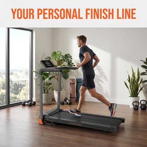 Image of Walking Pad, 3.5HP Foldable Treadmill with 4% Incline & Heart Rate Monitor, 8-Layer Running Belt for Knee Protection, 330 lbs Capacity, 0.5-8.5 MPH