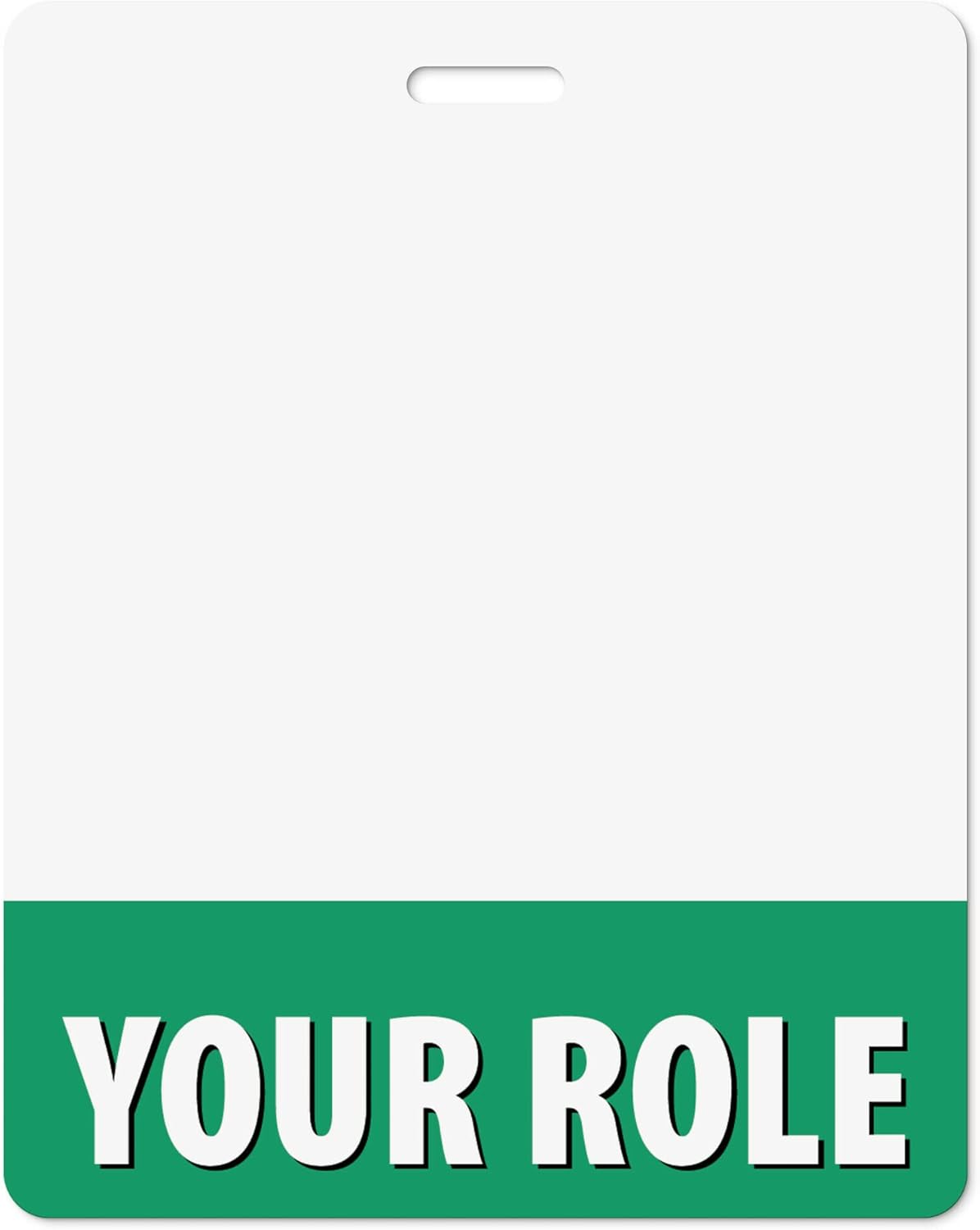 Customizable Bright Blue Horizontal Oversized Badge Buddy ID Backer Card (20 Pcs) - Double Sided Print - Durable and Water Resistant Ideal for Nurses, Doctors, Healthcare Professionals