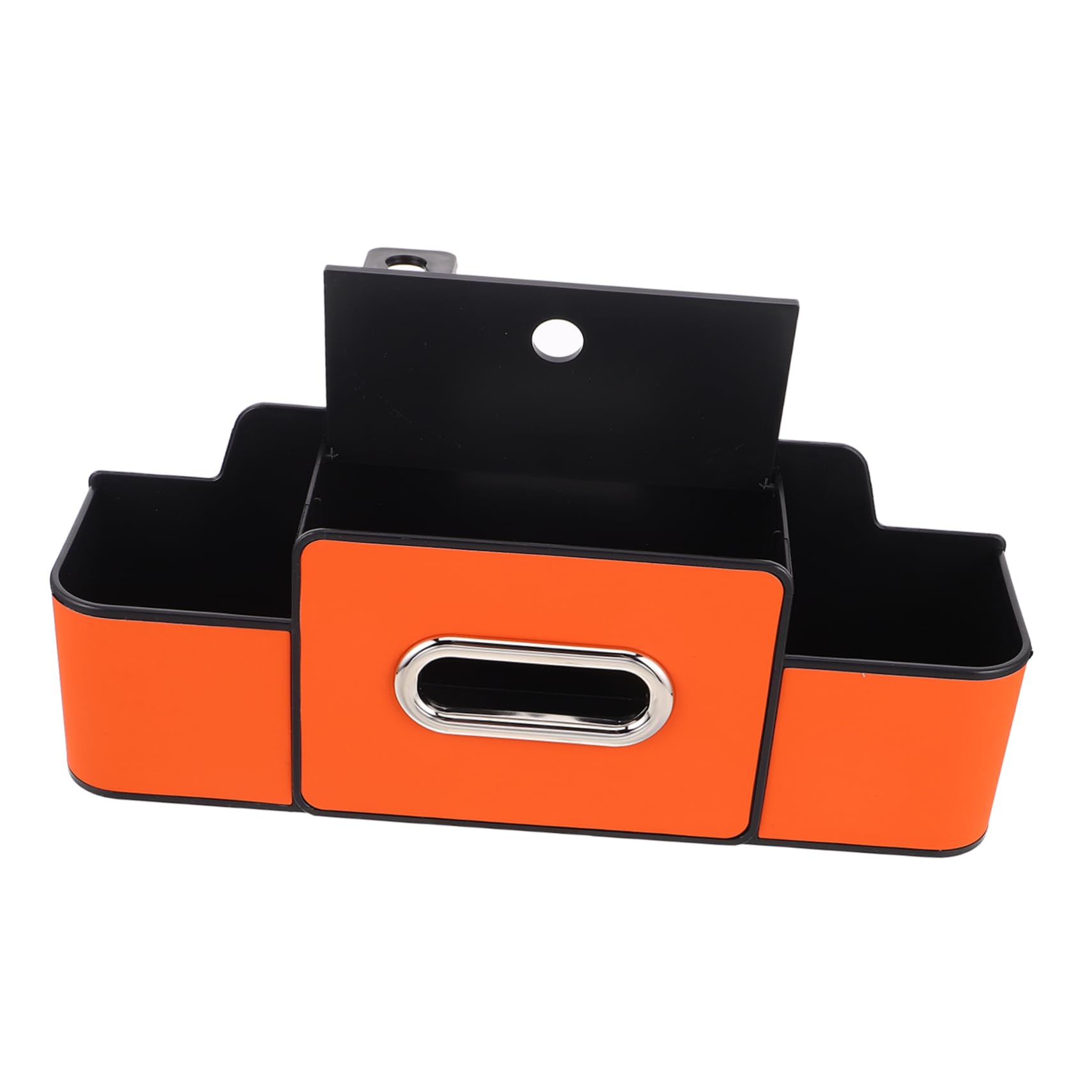 Rangement de voiture arrière orange avec porte-gobelet pour éliminer le désordre