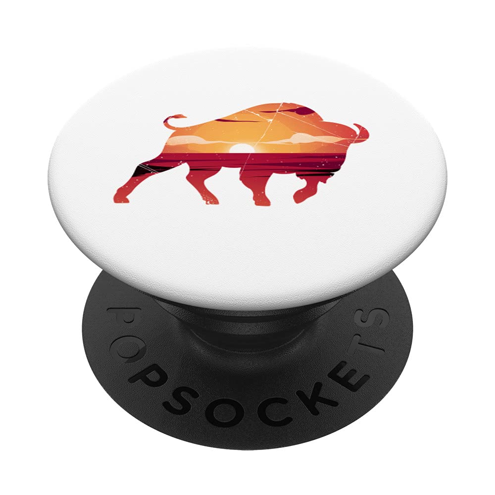 Buffalo Nature Camping Gift PopSockets Swappable PopGrip