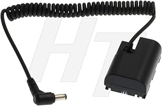 HangTon DC Barrel LP-E6 Dummy Battery Adapter for Canon 7D Mark II SMALLHD 500 700 Series Monitor