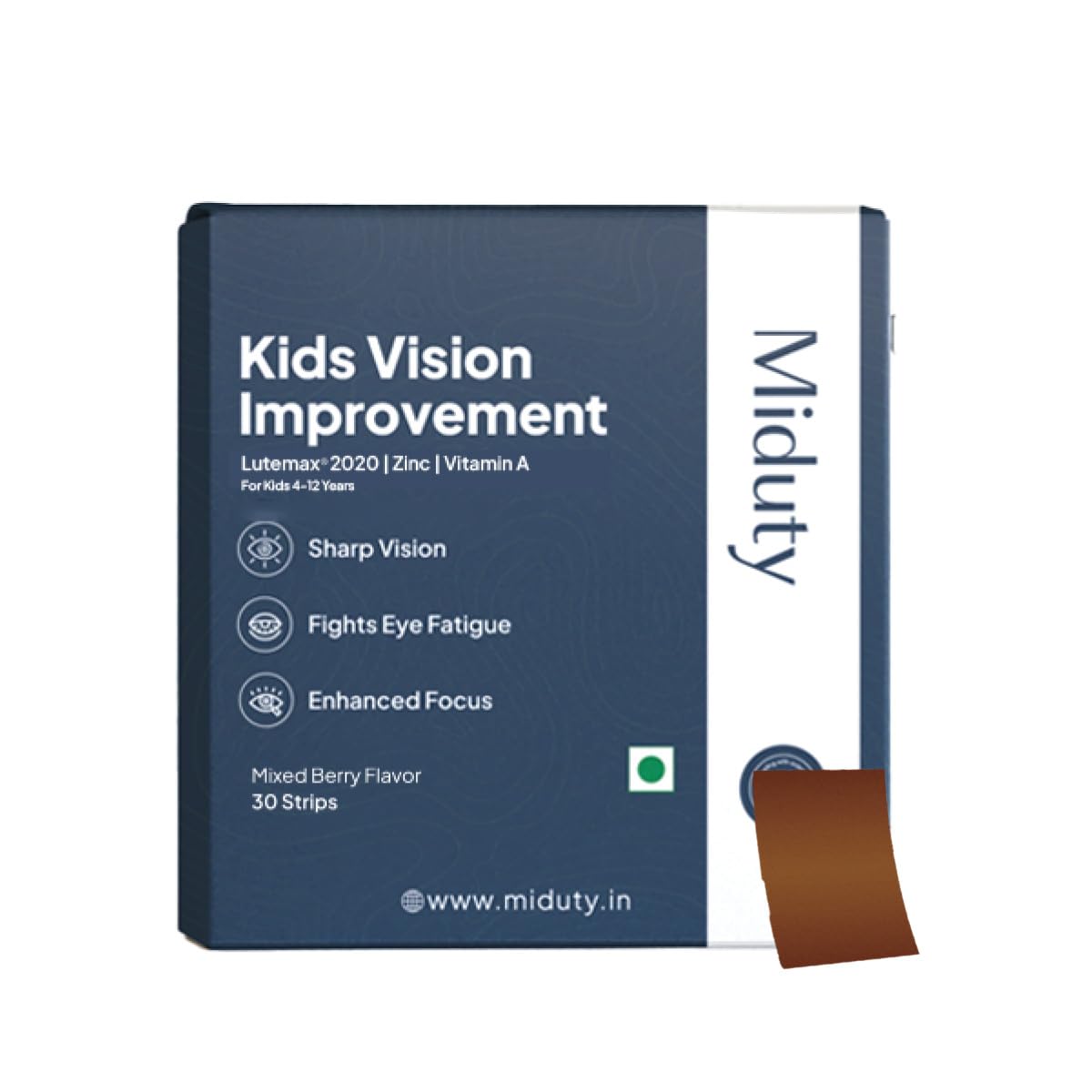 Miduty Kids Vision Improvement Strips- Lutemax 2020- Lutein- Zeaxanthin-Astaxanthin- Beta Carotene- Eye Care- Improve Eyesight- Reduce Eye strain - Support Clear Vision- 30 strips (B0D86PPLJ2) Amazon Price History, Amazon Price Tracker