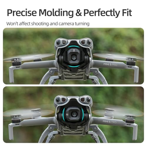 Image of GetZget Lens Hood for Dji Mini 5 Pro Sun shade & Crash Protection Gimbal cap Accessories (Gray)