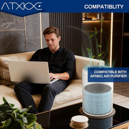Image of AP0601 Air Purifier Replacement Filter Compatible with AIRTOK AP0601 air Purifier, 4-IN-1 Air Purifier Filter, High Efficiency Activated Carbon Filter, 2 Pack