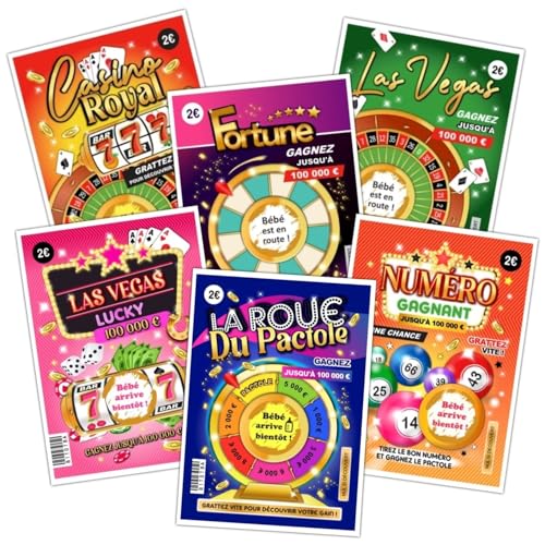 6 Cartes à gratter Annonce Grossesse | Annonce Bébé BEBE ARRIVE BIENTOT | Mamie Papy, Tonton Tata | Annonce grand parents, papa | Ticket de jeu à gratter...
