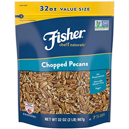 Fisher Chopped Pecans, 32 Ounces, Unsalted, No Preservatives, Naturally Gluten Free, Non-Gmo, Vegan, Paleo, Keto Nuts #TOP14