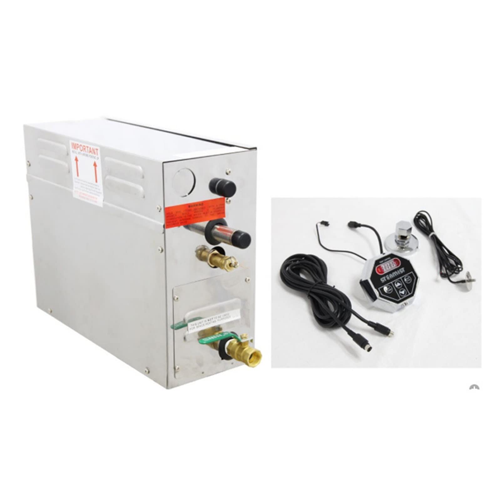 Riscaldatore per Piscina 6KW Generatore a Vapore Sauna Saun Room Wet Steam Machine Display Digitale Controllo Esterno a Veloce for casa Sauna Spa Pompa di Calore per Piscina