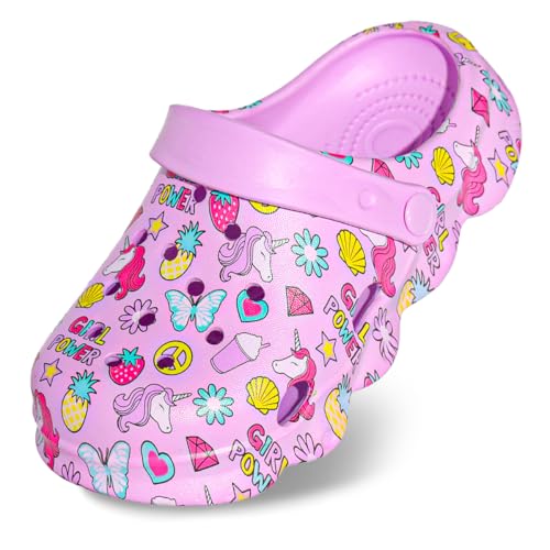 Image of Toddler Clogs for Girl Lightweight Kid Garden Clogs Breathable Slip-on Slides Sandals Slippers Children's Beach Water Shoes (jiaoma zi, 26)