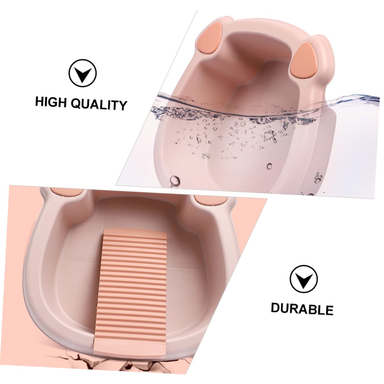 1 juego de lavabo con tabla de lavado integrada para lavar la ropa a mano, diseño compacto de ahorro de espacio para uso doméstico y dormitorio para viajes y actividades al aire libre