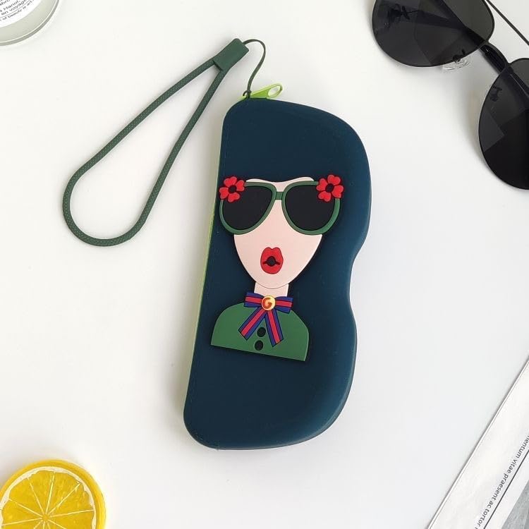 AARUX Cute Silicone Sunglass Case with Zipper & Wrist Strap – Soft Protective Glasses Holder for Women, Men & Kids | Shockproof, Waterproof Eyeglass Pouch with Cleaning Cloth | Travel & Everyday Use - Image 9 thumbnail