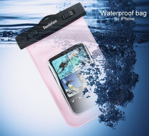 DandyCase Waterproof Case for Apple iPhone 4, 4S - Also Works with iPod Touch 3, 4, iPhone 3G, 3GS, & Other Smartphones - IPX8 Certified to 100 Feet [Retail Packaging by DandyCase] (Pink)