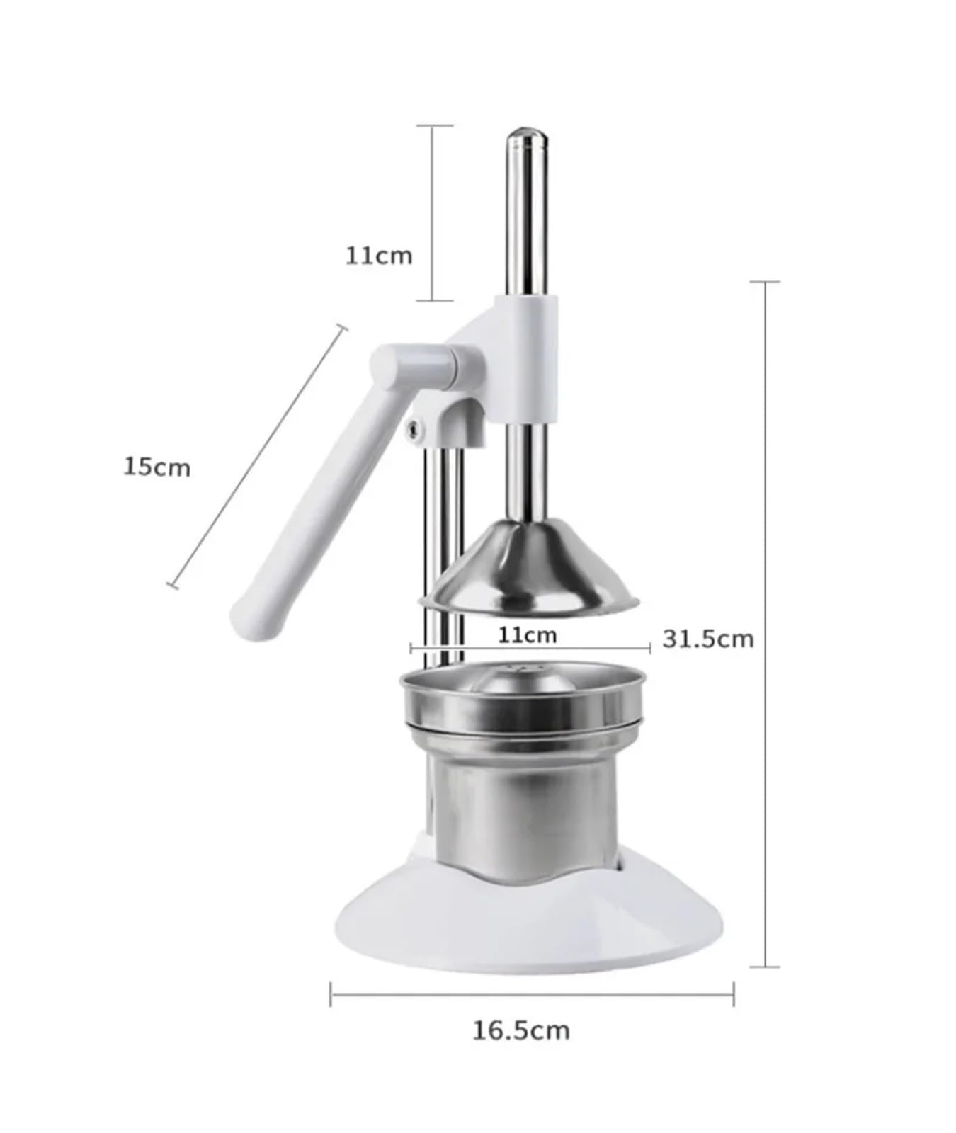 Exprimidor manual for el hogar exprimidor de frutas jugo prensado a mano exprimidor de Granada fresco exprimidor de limón y naranja(White)