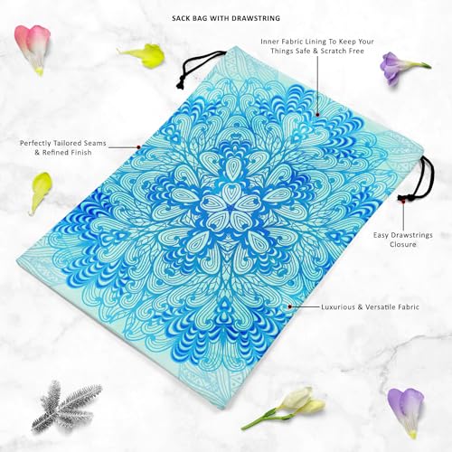 Image of ArtzFolio Ethnic Ornament D3 | Reusable Sack Bag | Bag for Gym, Storage, Vegetable & Travel