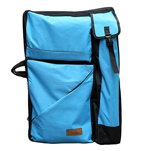 Artoop Water-resistant Artist Backpack Tote Bag for Art Storage and Traveling Size 26”x19” Blue Color