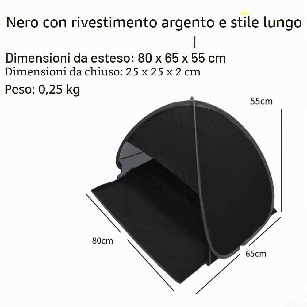 Tenda da spiaggia pop-up, tenda da spiaggia per cani e animali domestici, parasole per computer portatile, per lavorare all'aperto, tettoia pop-up con supporto per telefono per campeggio (D)