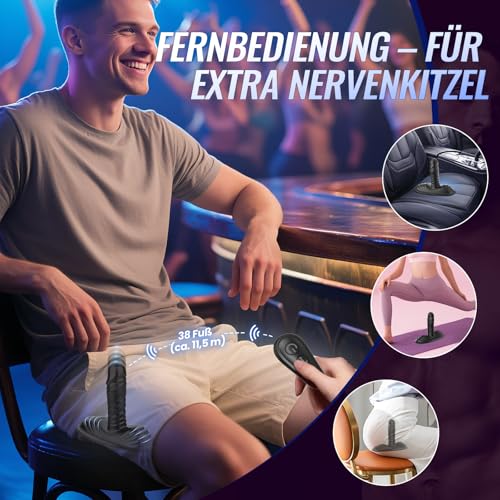 AI Sync Anal Dildo & Grinder-Vibrator mit Silikon-Vollummantelung, Analplug mit 9 Vibrations&3 Stoßmodi, Analkugeln IPX7 Wasserabweisend, Magnetisch Aufladbar, Vibratorenset für Männer & Paare