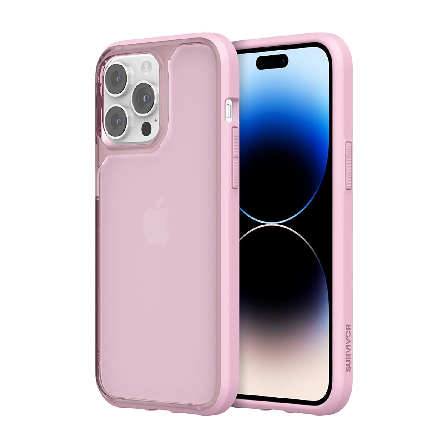 SURVIVOR Strong Series Case for iPhone 14 Pro Max, Ultra-Slim Impact  Defense Powder Pink (GIP-092-PWPK)