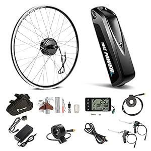YOSE POWER 28 inch e-bike ombouwkit 36 V, 350 W, achtermotor, elektrische fiets, voor steekkrans cassette (zonder steektandwiel), met geïntegreerde controller, 36 V, 13 Ah batterij