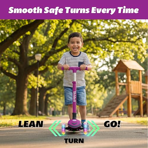 Image of SKIDEE Kick Scooter for Kids Ages 3-5 | Foldable 3 Wheel Scooter with Lean-to-Steer, Adjustable Height, Removable Seat & LED Light Wheels | Toddler Scooter Up to 12 Year Old Boys /Girls