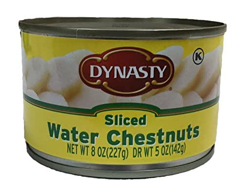 Dynasty Kosher Canned Water Chestnuts 8oz per Can (Sliced, 2