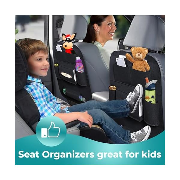Generic Premium Backseat Car Organizer: Storage Solution with Tablet Holder for Kids, Travel Essentials & Road Trip Comfort”, Black - Image 6