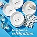 Corelle Vitrelle 8-Piece Appetizer Plates Set, Triple Layer Glass and Chip Resistant, Lightweight Round 6-3/4-inch Plates, Celebrations