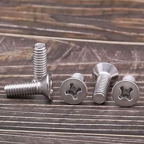 Eastlo AB500501-50 #8-32 X 1/2 Inch Flat Countersunk Head Machine Screws, Phillips Drive, 304 Stainless Steel 18-8 thumb #5