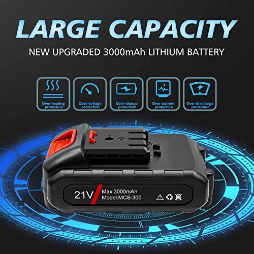 Mini Chainsaw, 4'' Cordless Electric Portable Chain Saw, Handheld Pruning Shears Chainsaw for Tree Branch Wood Cutting Trimming (21V Rechargeable Battery )