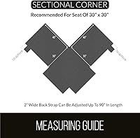 Vista 5 de Sofa Shield Funda Deslizable Patentada para Sofá Seccional, Protector de Cojín, Diseño de EE. UU. Reversible Resistente a Manchas y Desgarros