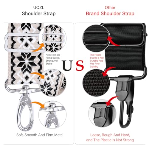 Image of 59 Inch Shoulder Straps, Soft with Ultra-Thick Fixed Shoulder Pad, Two Way Independently Adjustable Buckle Replacement Straps for Laptop Bag Messenger Bag Tool Bag Luggage,White