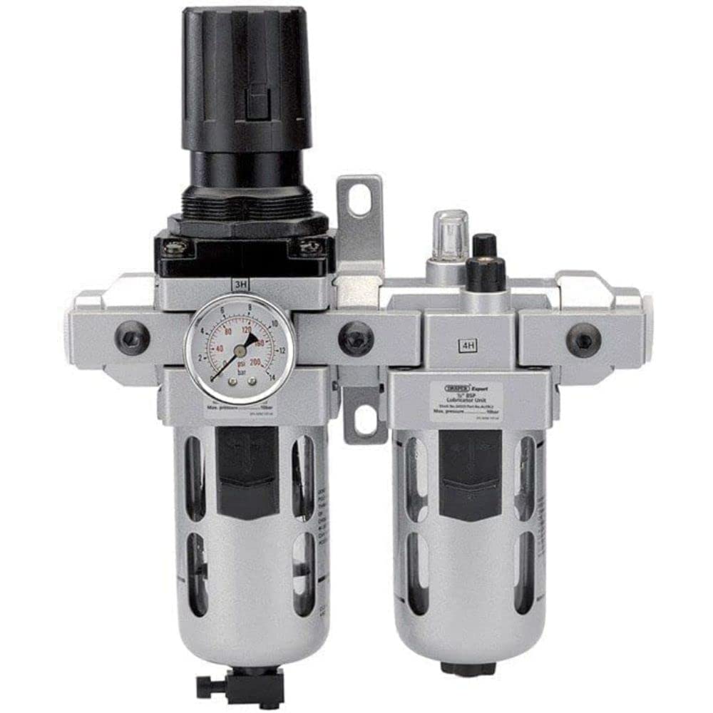 Combiné filtre régulateur lubrificateur BSP 1/2 Draper 24333 traitement air