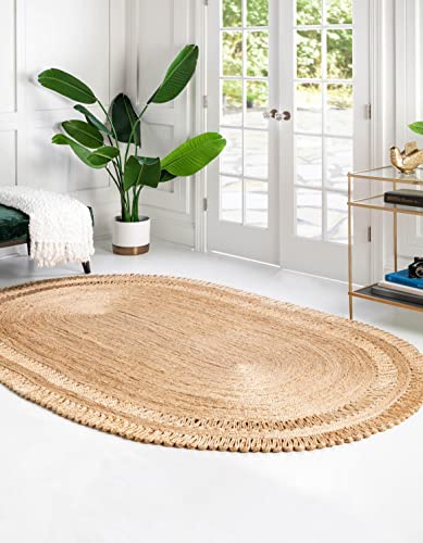 Tapete ovalado de yute trenzado Unique Loom 2' x 3'1"