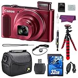 Canon PowerShot SX620 HS Digital Camera Bundle (Red) with 32GB Memory Card + Spider Tripod + Camera Case + Wrist Grip