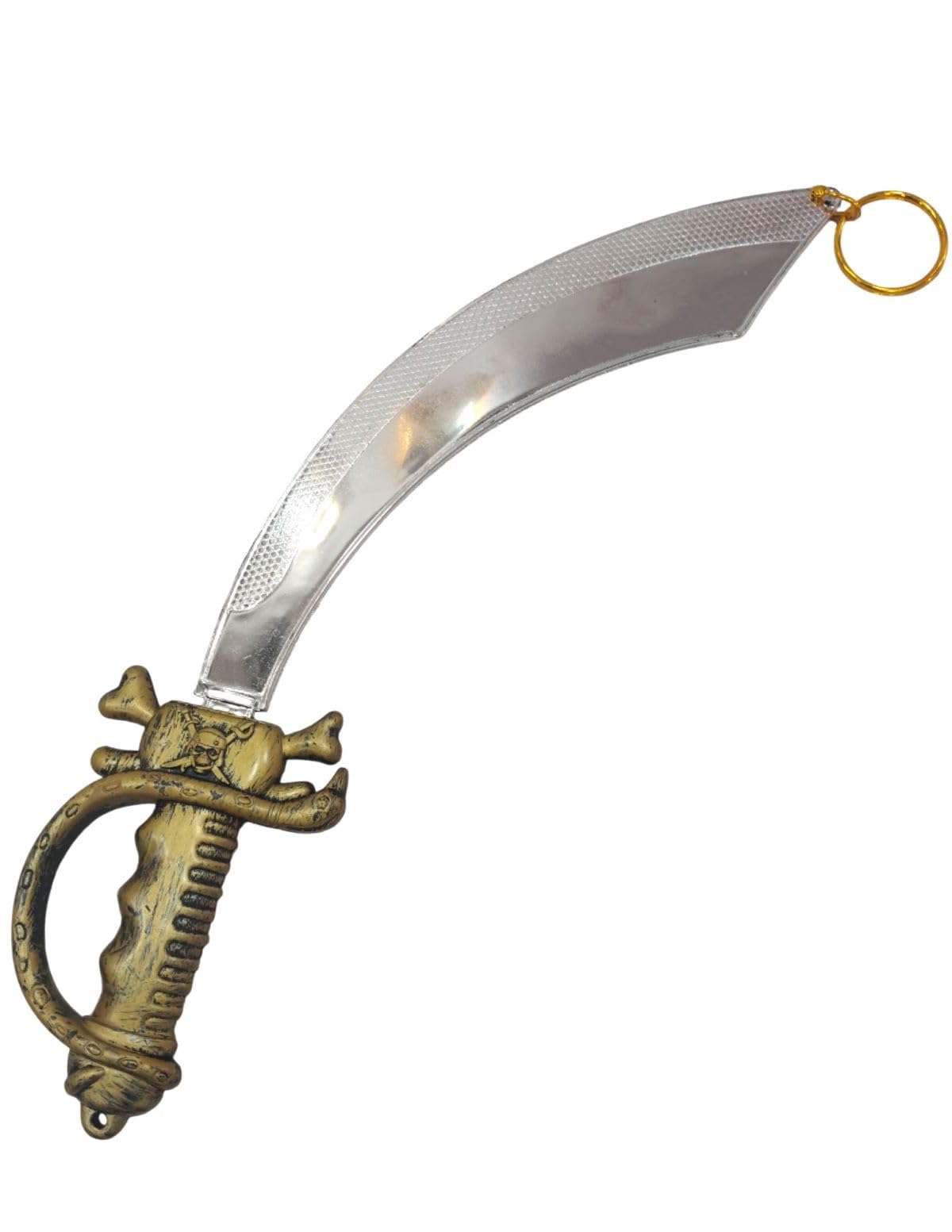 BookMyCostume Pirate Captain Sword Halloween Fancy Dress Costume Accessories,Silver