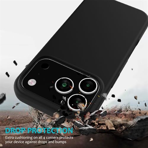 Image of ArmourPro Silicone Back Case for iPhone 17 Pro Max, Soft-Touch Phone Back Cover for Apple iPhone 17 Pro Max - Black