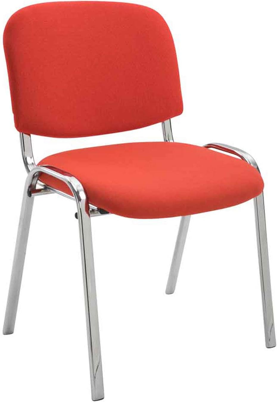 Sedia Ospite CLP Ken Imbottita - Similpelle Crema, Metallio Cromato, Carico 120kg - Foto 7