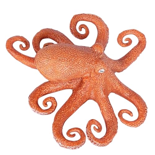 Beaupretty リアルな海洋生物プラスチック製タコ模型 軽量で耐摩耗 ミニチュア置物 インテリアデコレーション 卓上や多肉植物の飾りに 向け学
