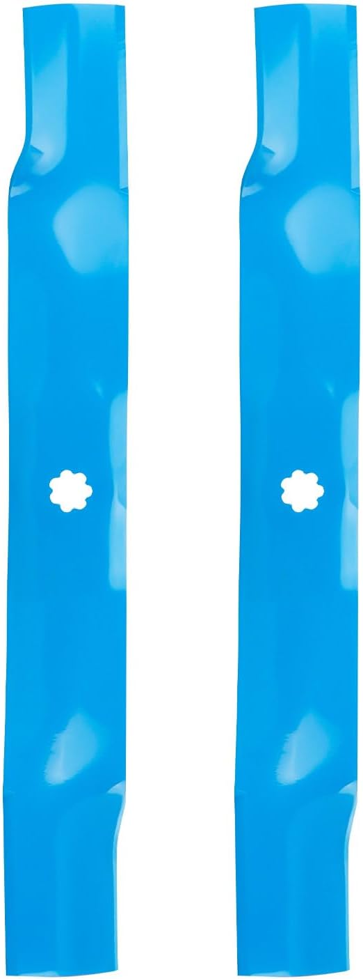 42 inch Mower Blades for John Deere AM141034 AM137327 AM141032 M154061 M154062 D105 D110 D125 D130 LT160 LA135 CV15S X300 X304 X310 SST15 SST16 EZtrak 42" Deck Lawn Tractor (7-Point Star), Blue