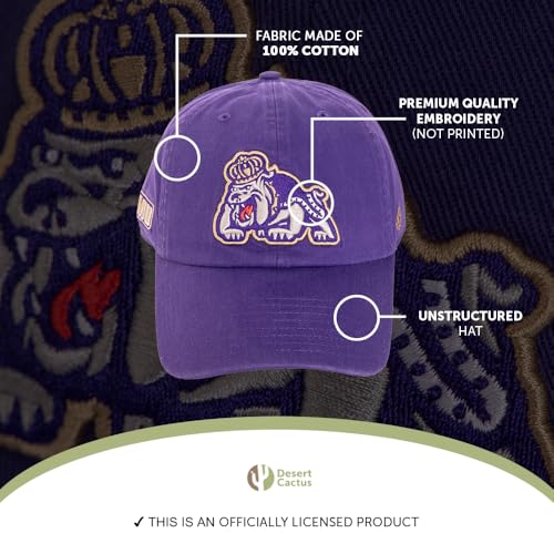 Gorra bordada ajustable color púrpura miniatura 3